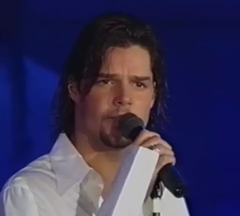 Ricky Martin at the Festival Viña del Mar 1996