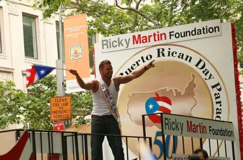 Ricky Martin at the National Puerto Rican Day Parade in New York City, New York (2007)