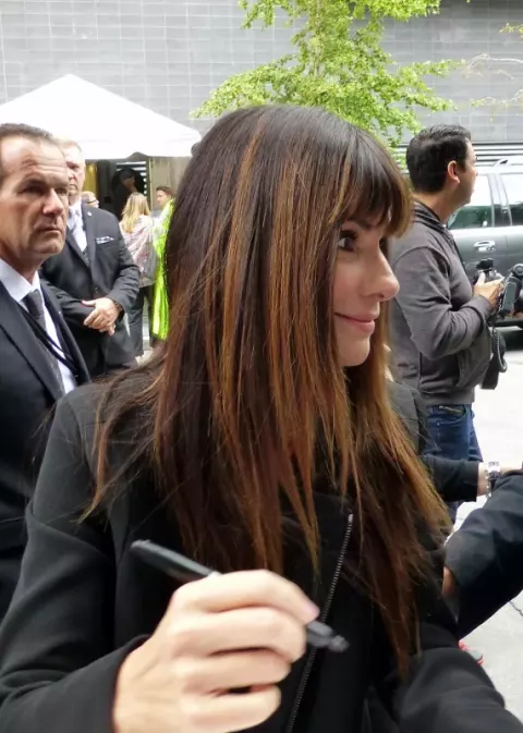 Sandra Bullock at the premiere of Our Brand is Crisis (2015)