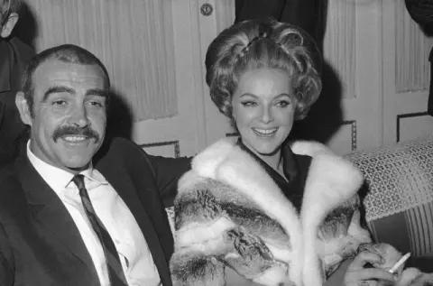 Sean Connery at a party for the Italian première of Edward Dmytryk's "Shalako" (1968)