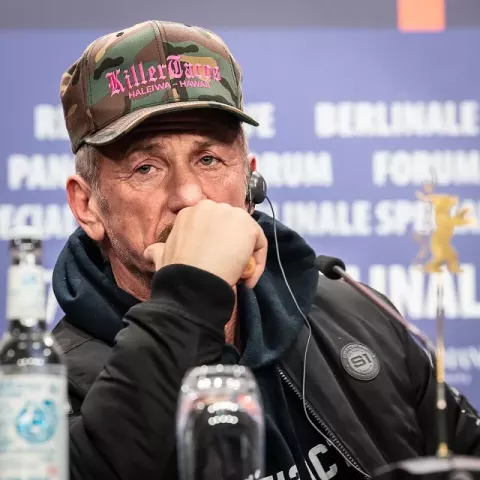 Sean Penn at the premiere of his documentary "Superpower" at the Berlin Film Festival 2023
