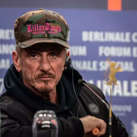 Sean Penn at the premiere of his documentary "Superpower" at the Berlin Film Festival 2023
