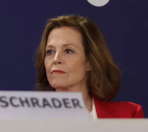 Sigourney Weaver at the press conference for his film "The Master Gardner" at the 2022 Venice Film Festival