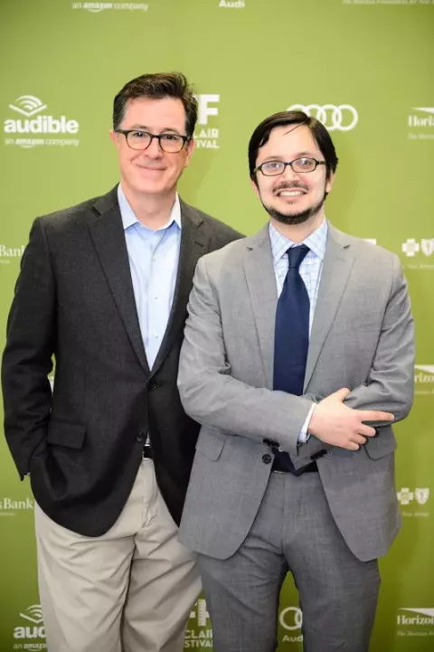 Stephen Colbert at the 2014 MontClair Film Festival photo by Neil Grabowsky