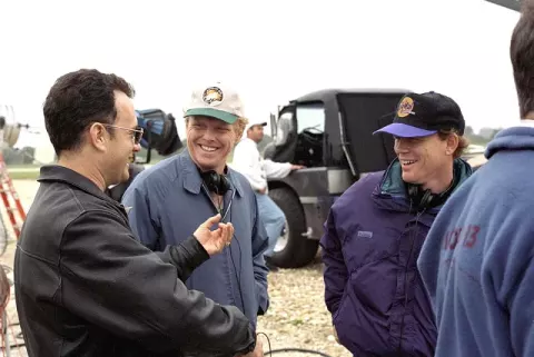 Tom Hanks at KSC for an upcoming film about the Apollo 13 mission (1994)
