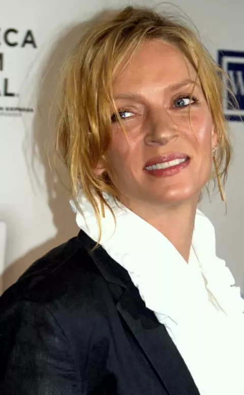 Uma Thurman at the premiere of the Woody Allen film Whatever Works at the 2009 Tribeca Film Festival