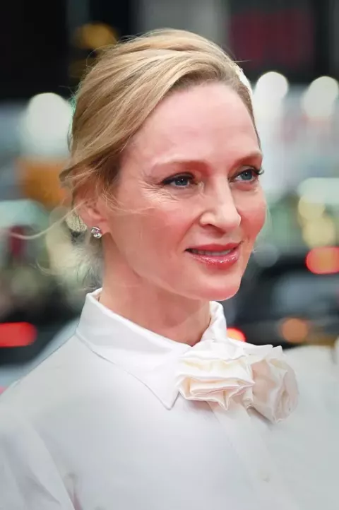 Uma Thurman at the Opening Night of "Good Night, and Good Luck" on Broadway, April 2025