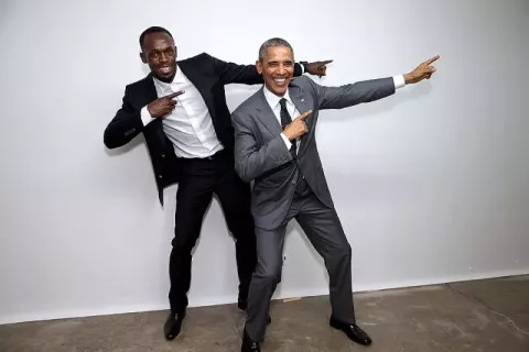 Usain Bolt at the University of the West Indies in Kingston, Jamaica, April 9 (2015)